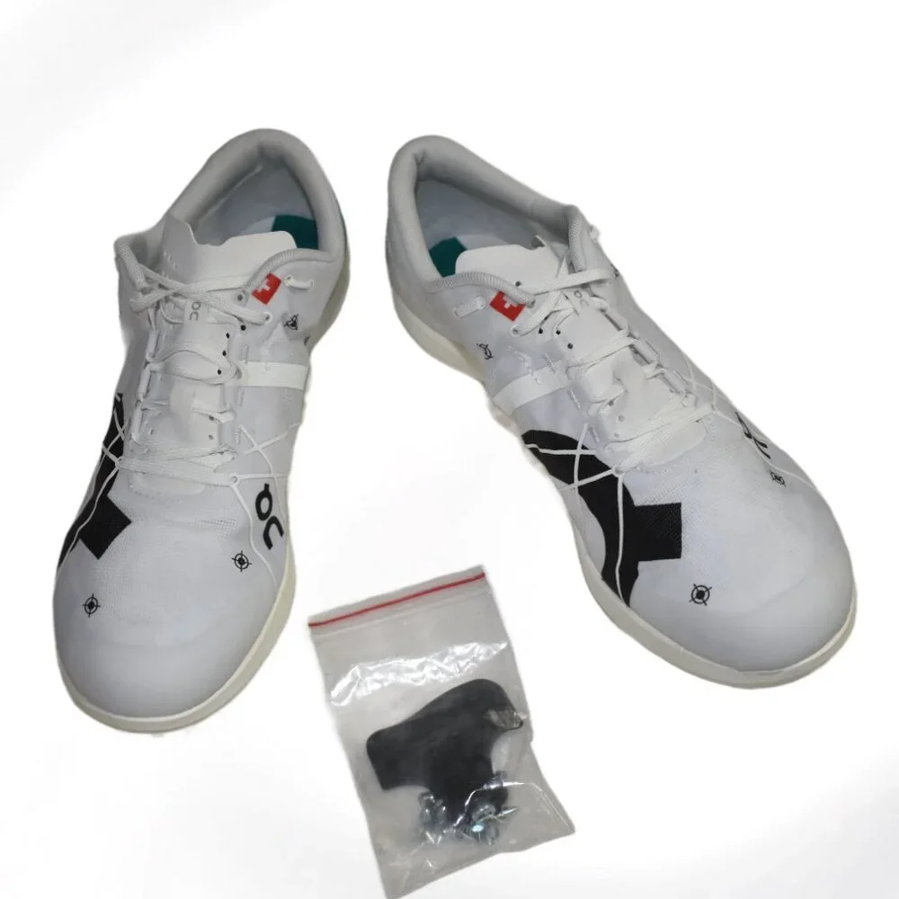 On Running Cloudspike White Track Racing Shoes Metal Spikes Swiss Engineering